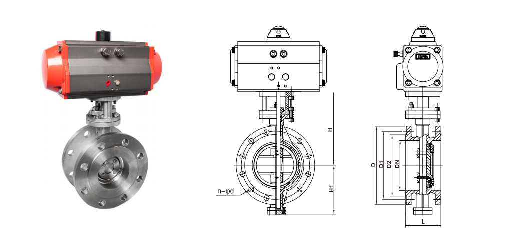 氣動(dòng)硬密封法蘭蝶閥