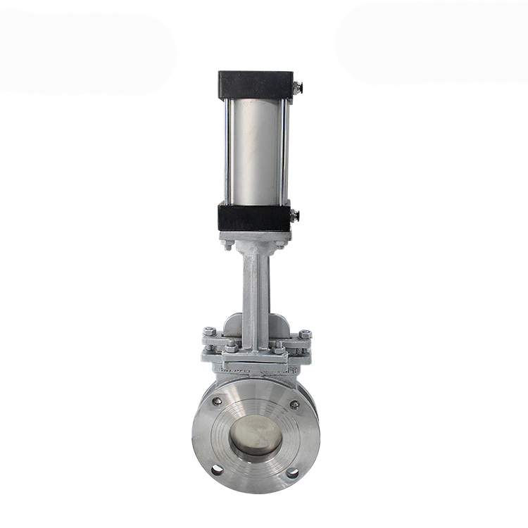 氣動不銹鋼法蘭刀閘閥