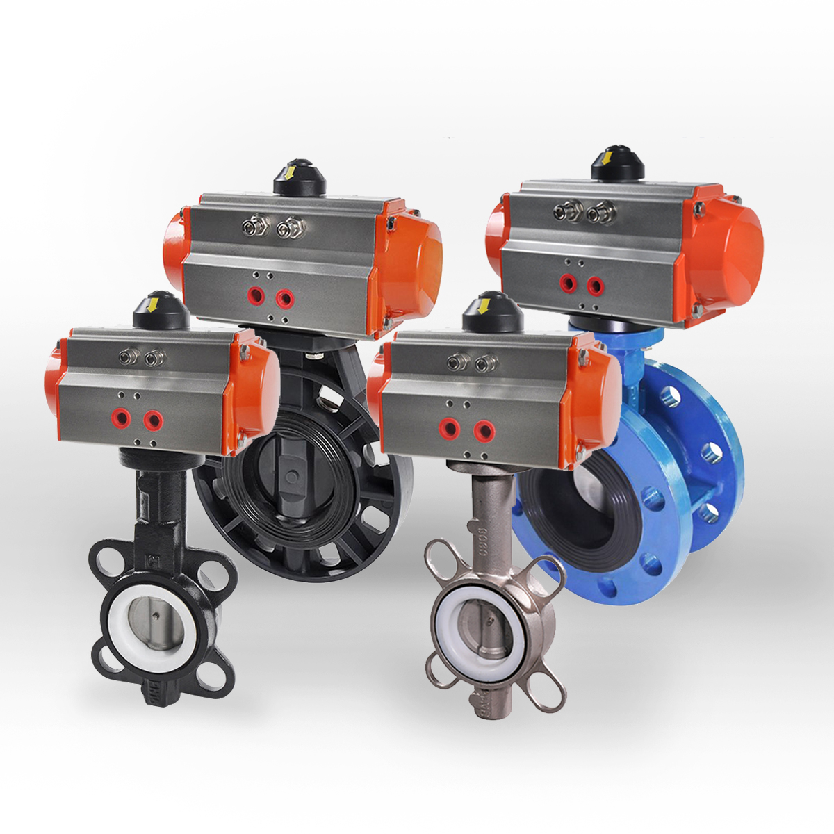 氣動蝶閥（連接方式、材質(zhì)、調(diào)節(jié)型、防爆可選）